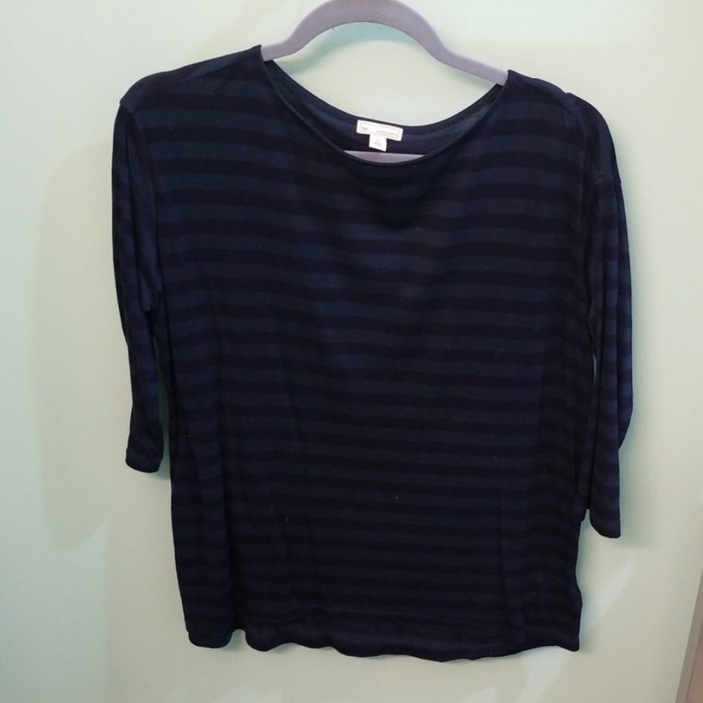 Gap navy/dark teal striped top